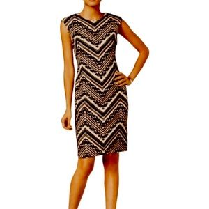 Vince Camuto Velvet Chevron Sheath Dress size 10.
